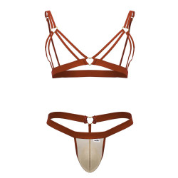 CandyMan String et Bra Izor Rouge